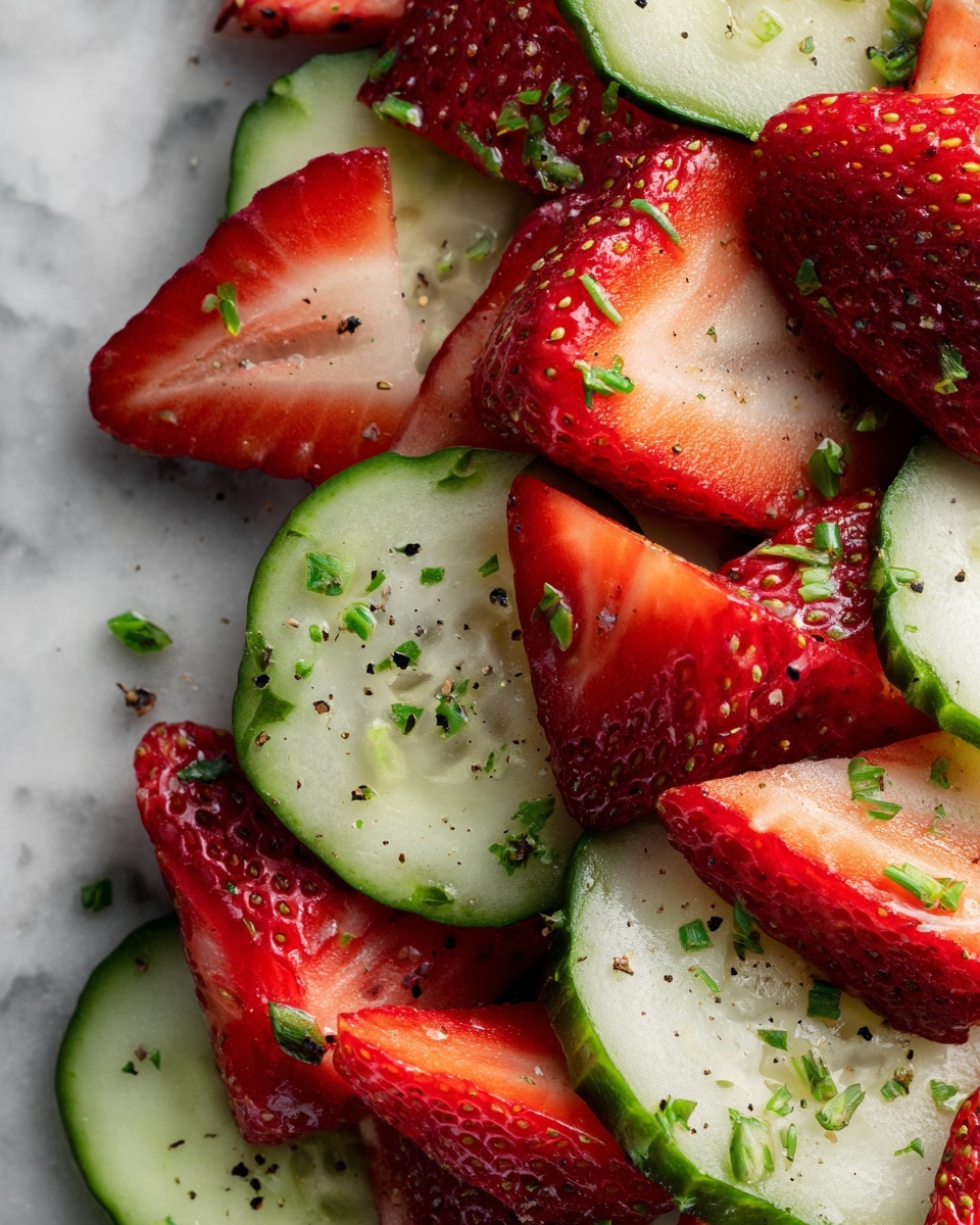 Strawberry Cucumber Salad with Feta and Mint Recipe - Recipe Image