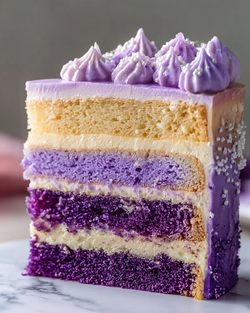 Purple Ombre Layer Cake Recipe - Recipe Image