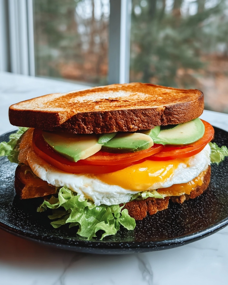 Easy Vegetarian Breakfast Egg Sandwich Recipe - Recipe Image
