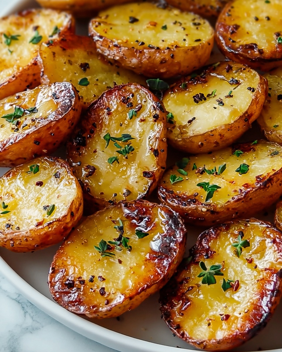Baked Garlic Butter Potatoes Recipe - Recipe Image