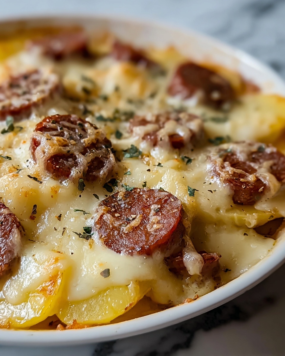 Creamy Sausage & Potato Bake Recipe - Recipe Image
