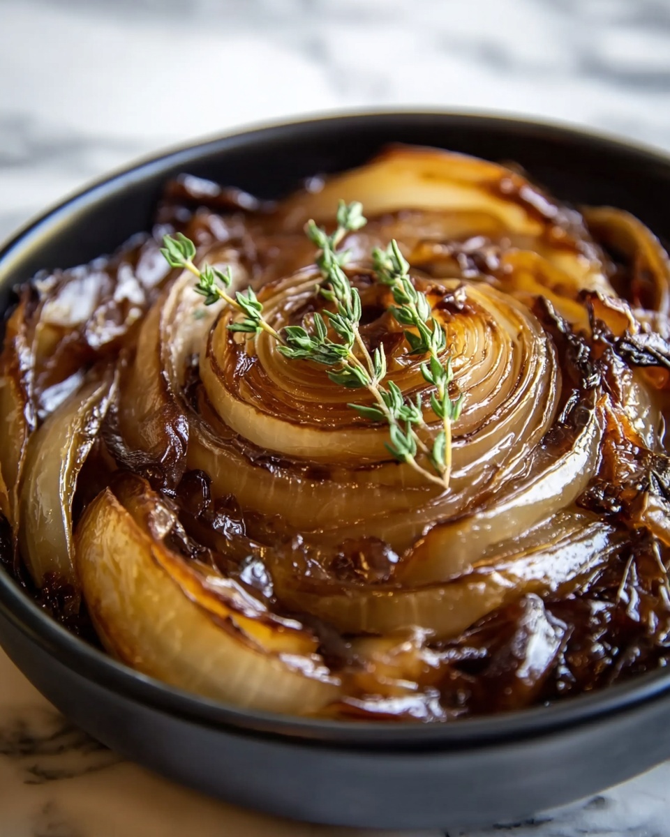 Crockpot Balsamic Glazed Caramelized Onions Recipe - Recipe Image