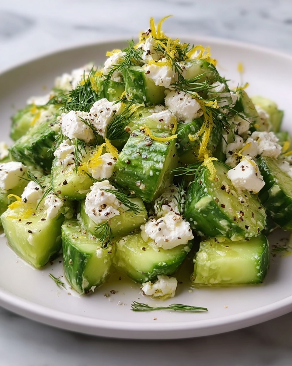 Cucumber Avocado Feta Salad Recipe - Recipe Image