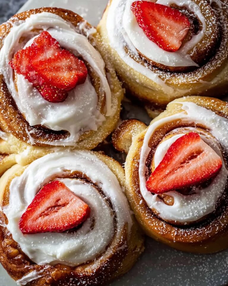 Strawberry and Cream Cinnamon Rolls with Strawberry Filling Recipe
