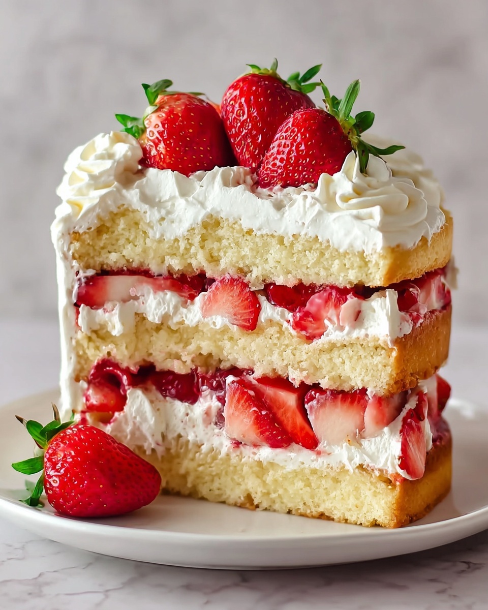 The Best Strawberry Shortcake Cake Recipe - Recipe Image
