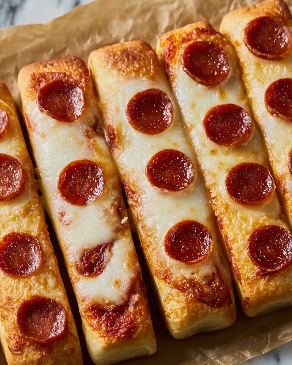 Cheesy Pepperoni Pizza Sticks Recipe - Recipe Image