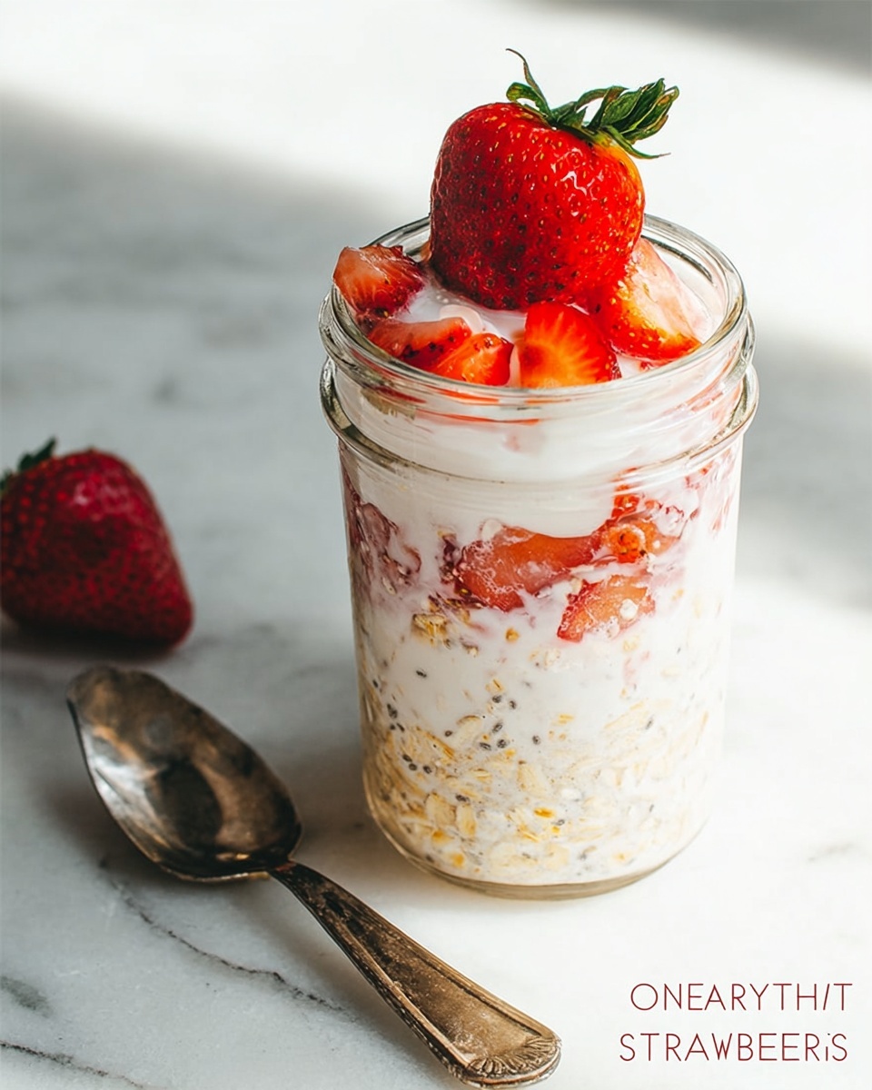Strawberry Honey Overnight Oats Recipe - Recipe Image