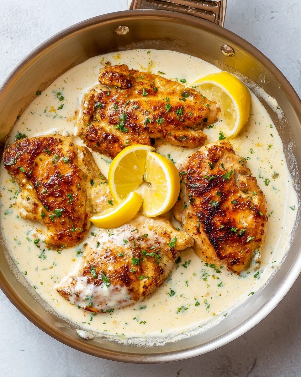 Easy Creamy Lemon Chicken Recipe - Recipe Image