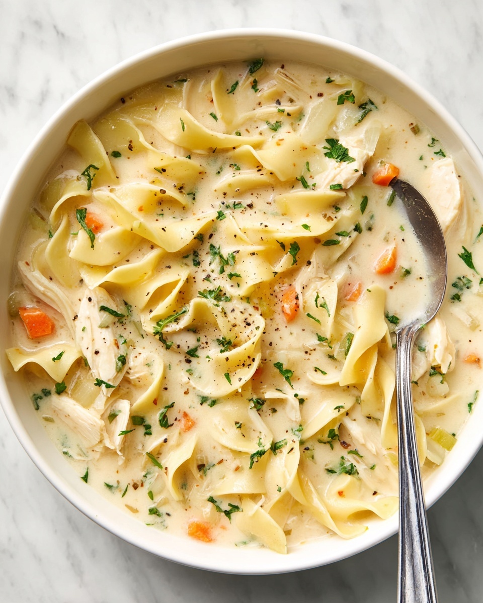 Creamy Chicken Noodle Soup Recipe - Recipe Image