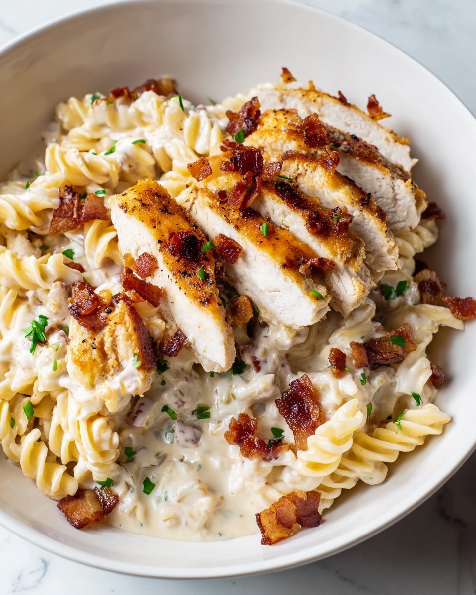 Chicken Bacon Ranch Pasta Recipe - Recipe Image