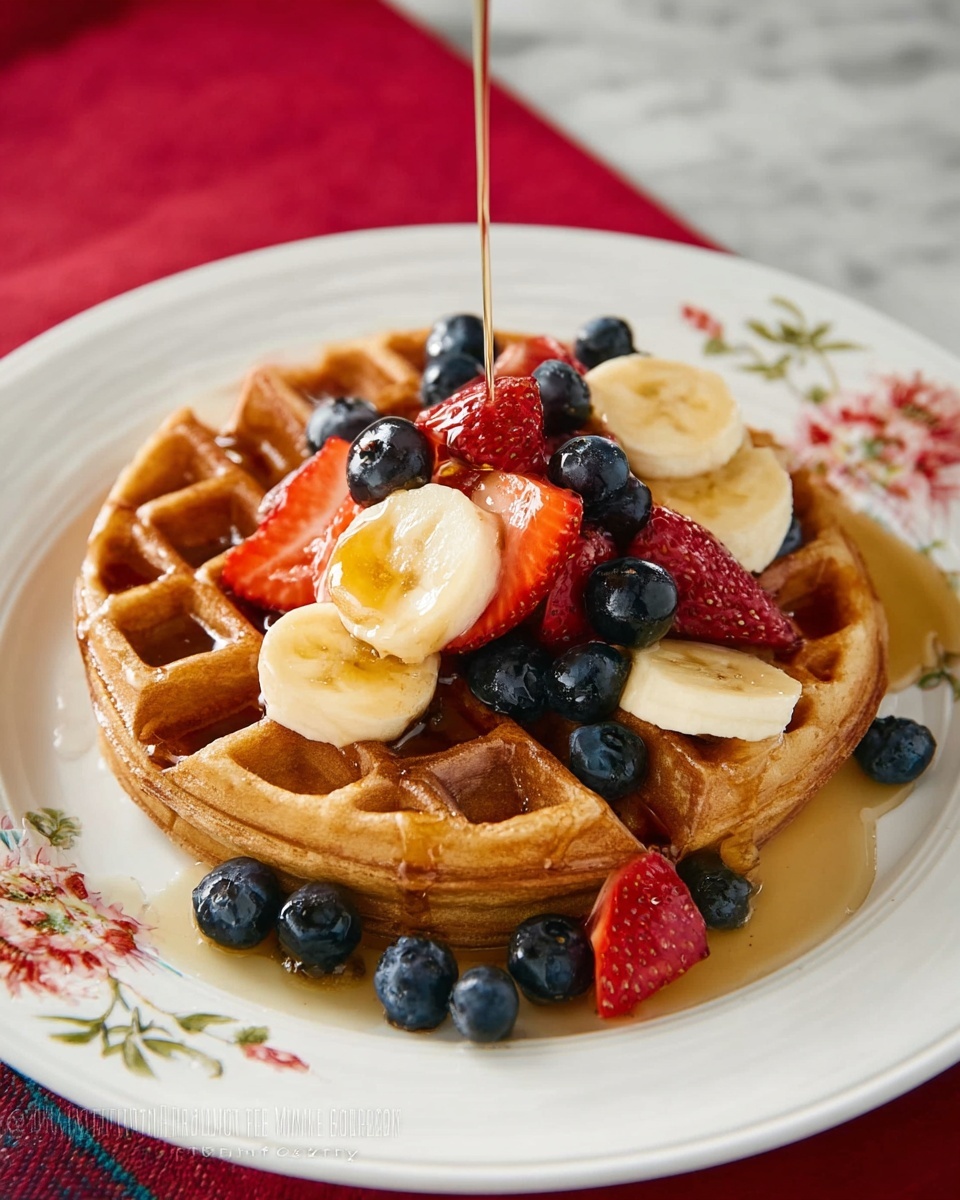 Whole Wheat and Blueberry Waffles Recipe - Recipe Image