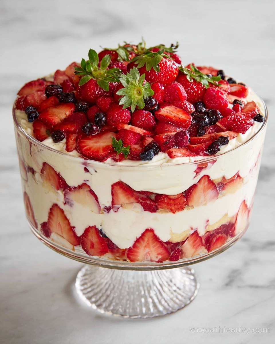 Mixed Berry and Angel Food Trifle Recipe - Recipe Image