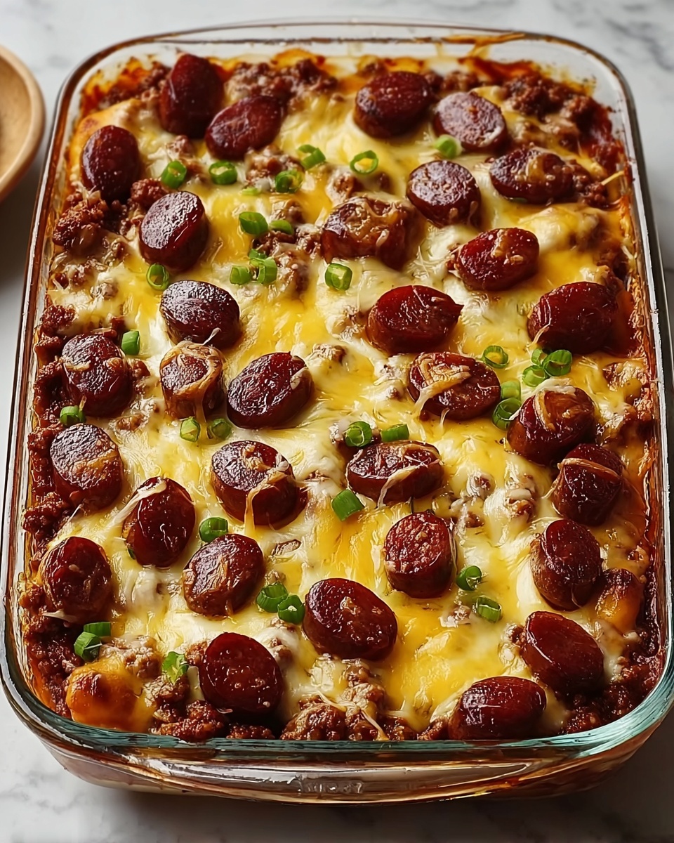 Chili Cheese Dog Casserole Recipe - Recipe Image