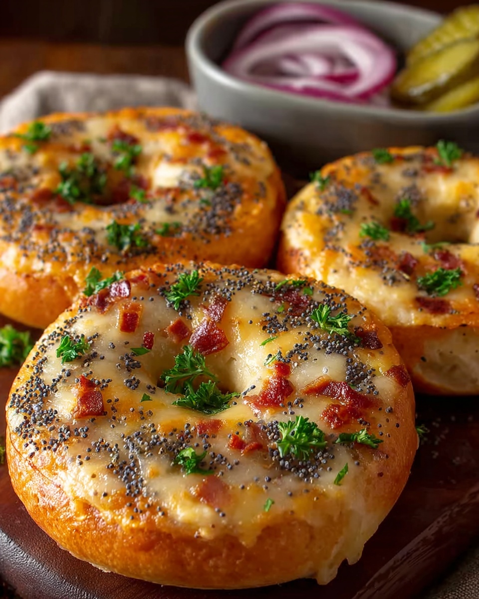 Breakfast Quiche Stuffed Bagels Recipe - Recipe Image