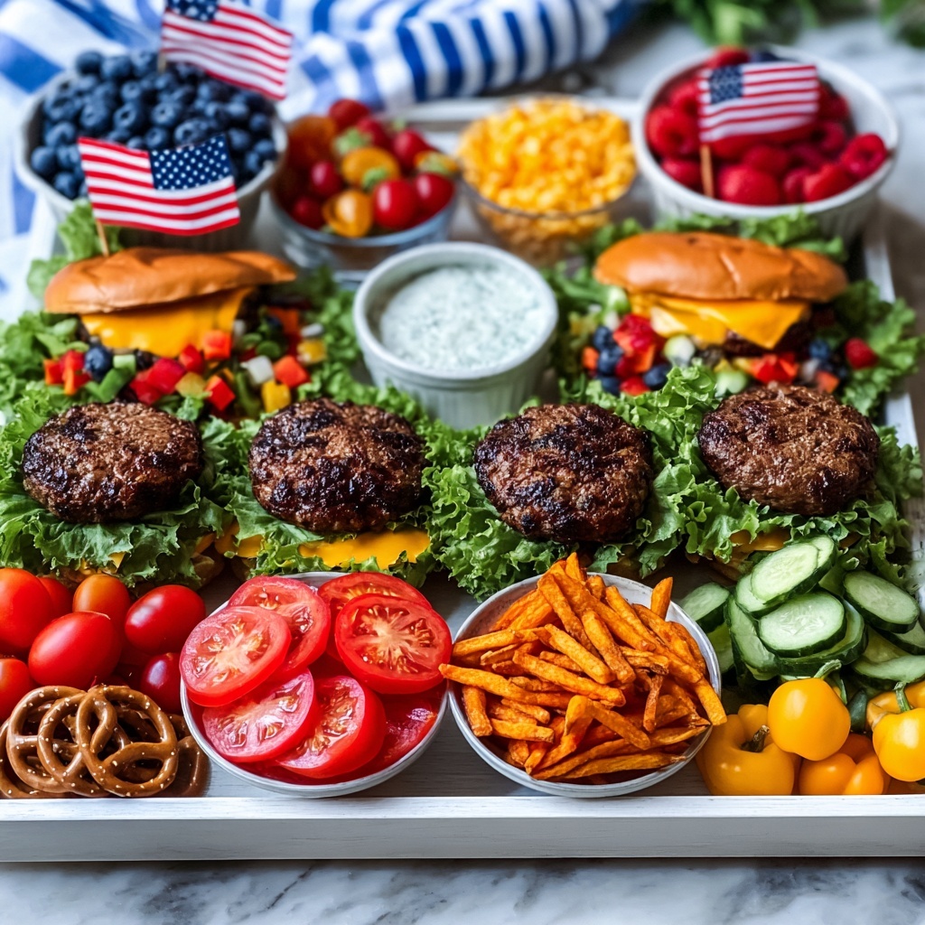 Red, White & Blue Burger Bar Recipe - Recipe Image