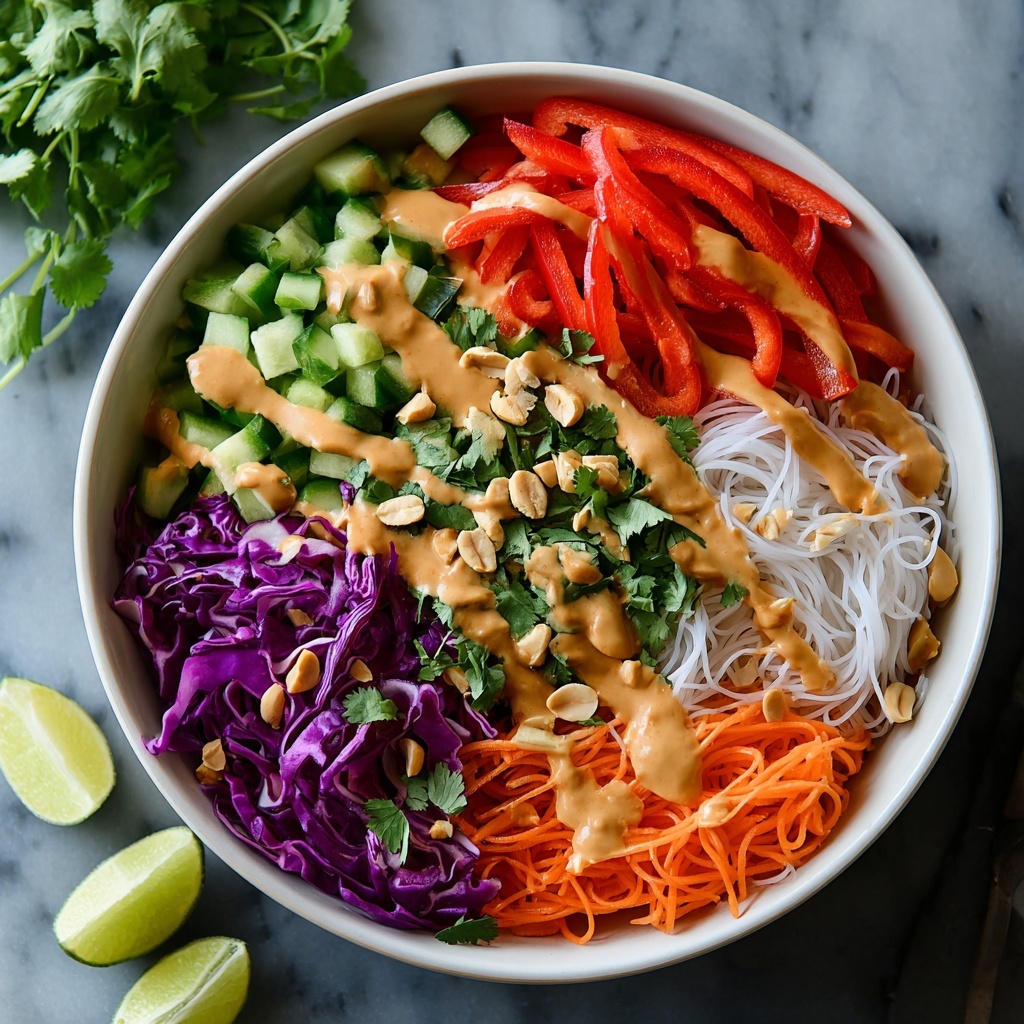 Spring Roll Salad with Peanut Sauce Recipe - Recipe Image