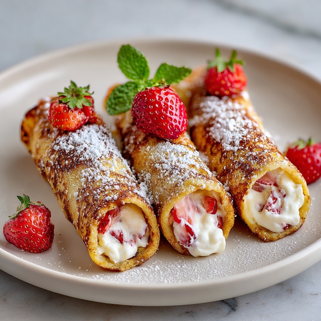 Strawberry Cream Cheese French Toast Roll-Ups Recipe - Recipe Image