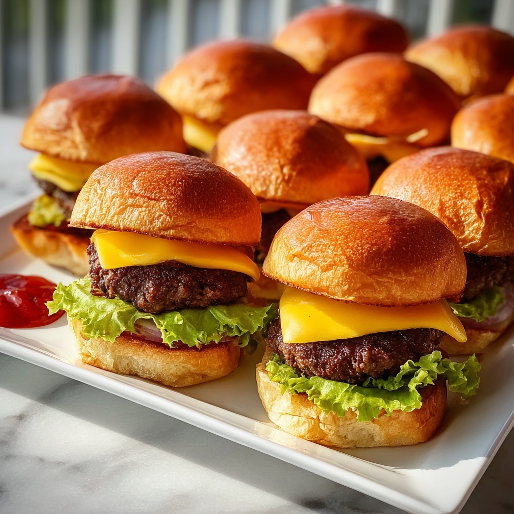 Juicy Grilled Cheeseburger Sliders Recipe - Recipe Image