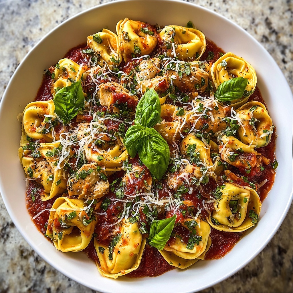 CrockPot Chicken Tortellini with Spinach and Parmesan Recipe - Recipe Image