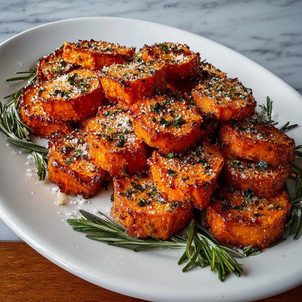 Crispy Baked Sweet Potato Bites with Parmesan Herb Butter Recipe - Recipe Image