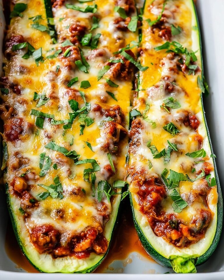 Cheesy BBQ Chicken Stuffed Zucchini Boats Recipe