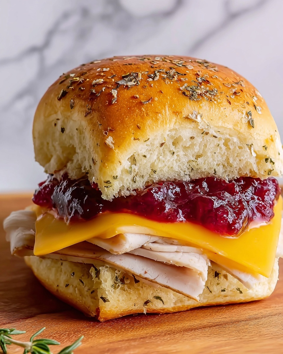 Cranberry Turkey Sliders Recipe - Recipe Image