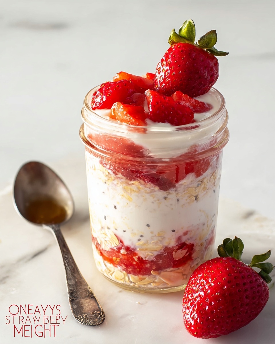 Strawberry Honey Overnight Oats Recipe - Recipe Image