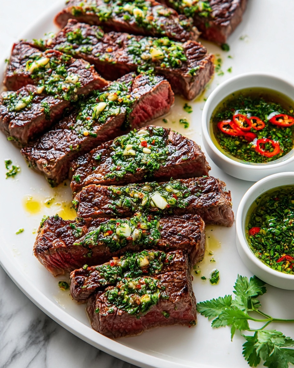 Flavor-Packed Skirt Steak with Chimicurri Sauce Recipe - Recipe Image