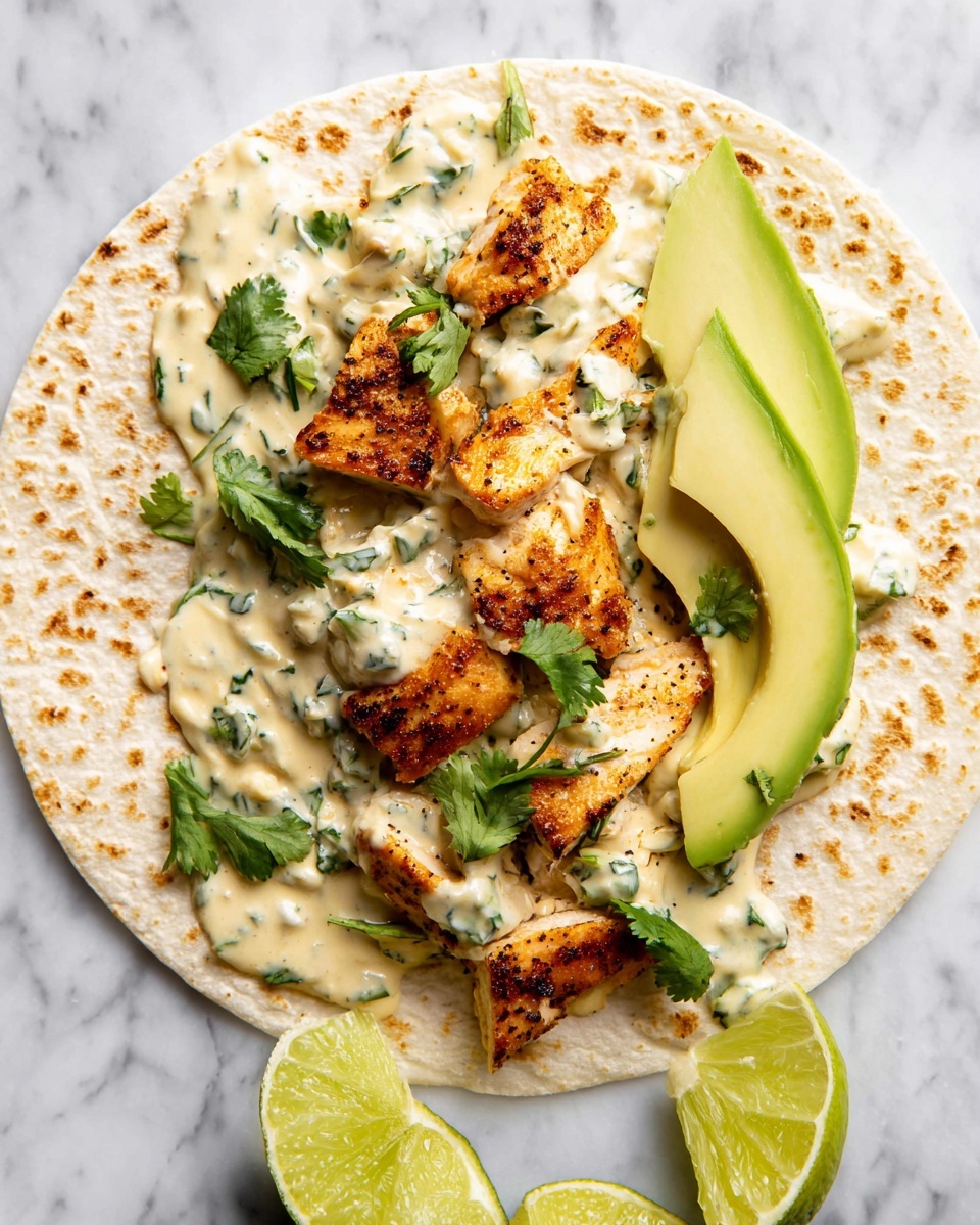 Salmon Tacos with Cilantro Slaw and Creamy Sriracha Lime Sauce Recipe - Recipe Image