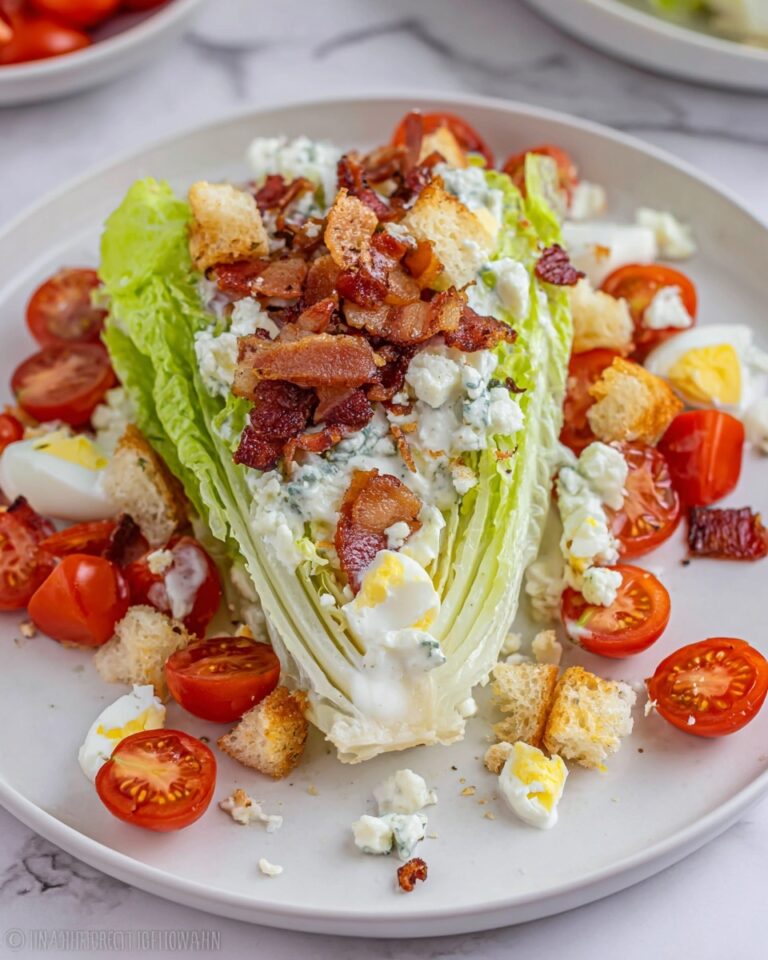 Iceberg Wedge Salad with Blue Cheese Dressing Recipe