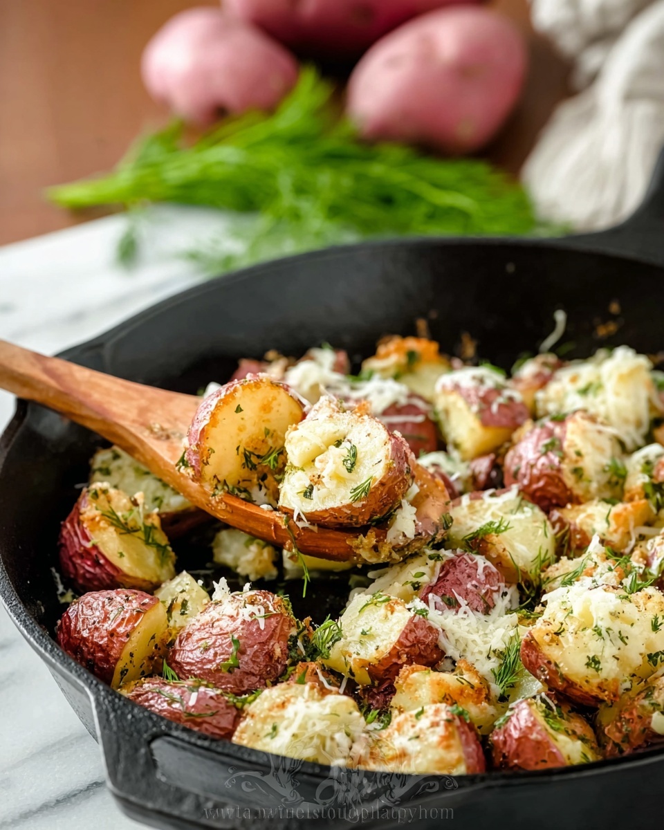 Buttered Red Potatoes with Dill and Parmesan Recipe - Recipe Image