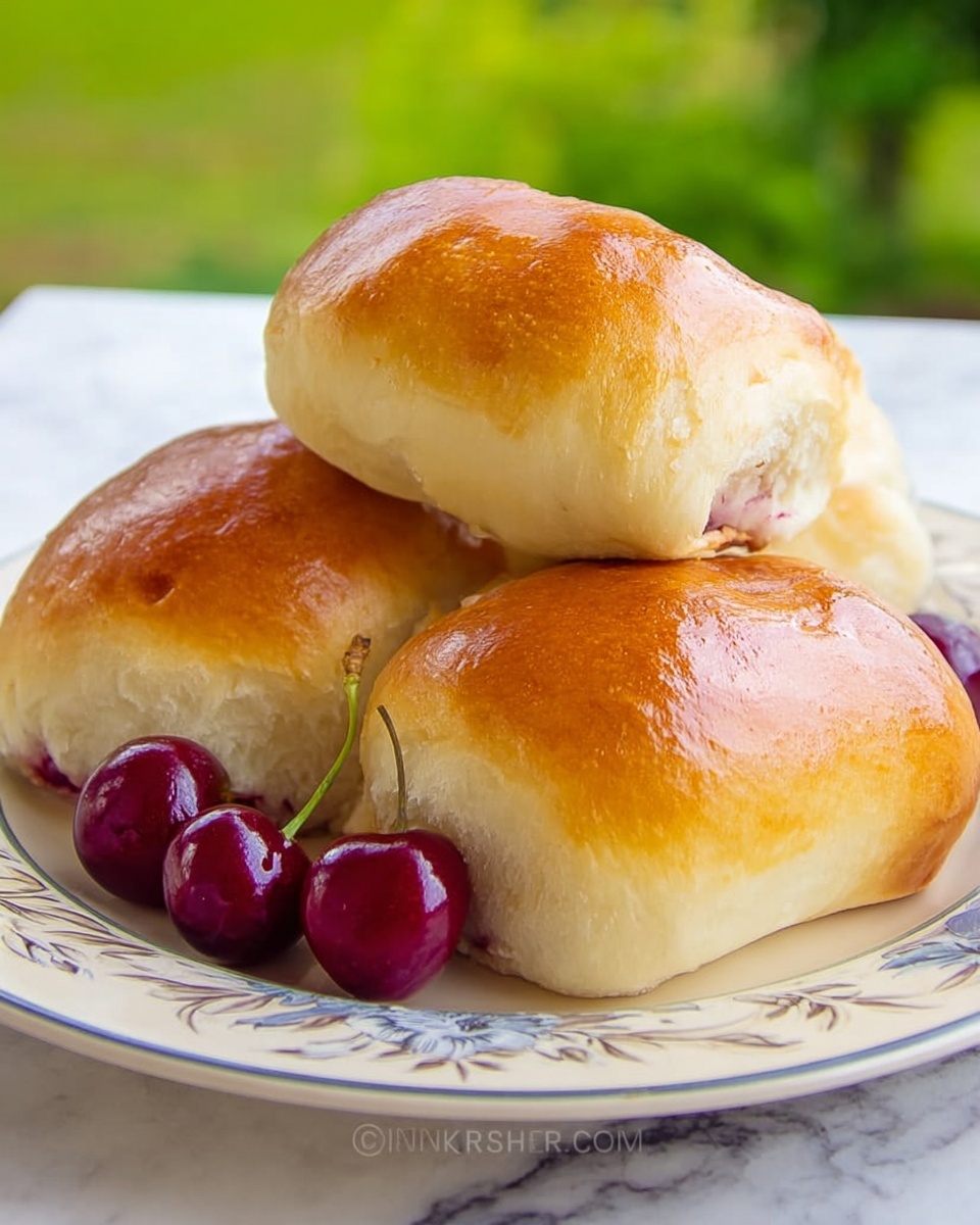 Buchty - Sweet Cherry Filled Buns Recipe - Recipe Image