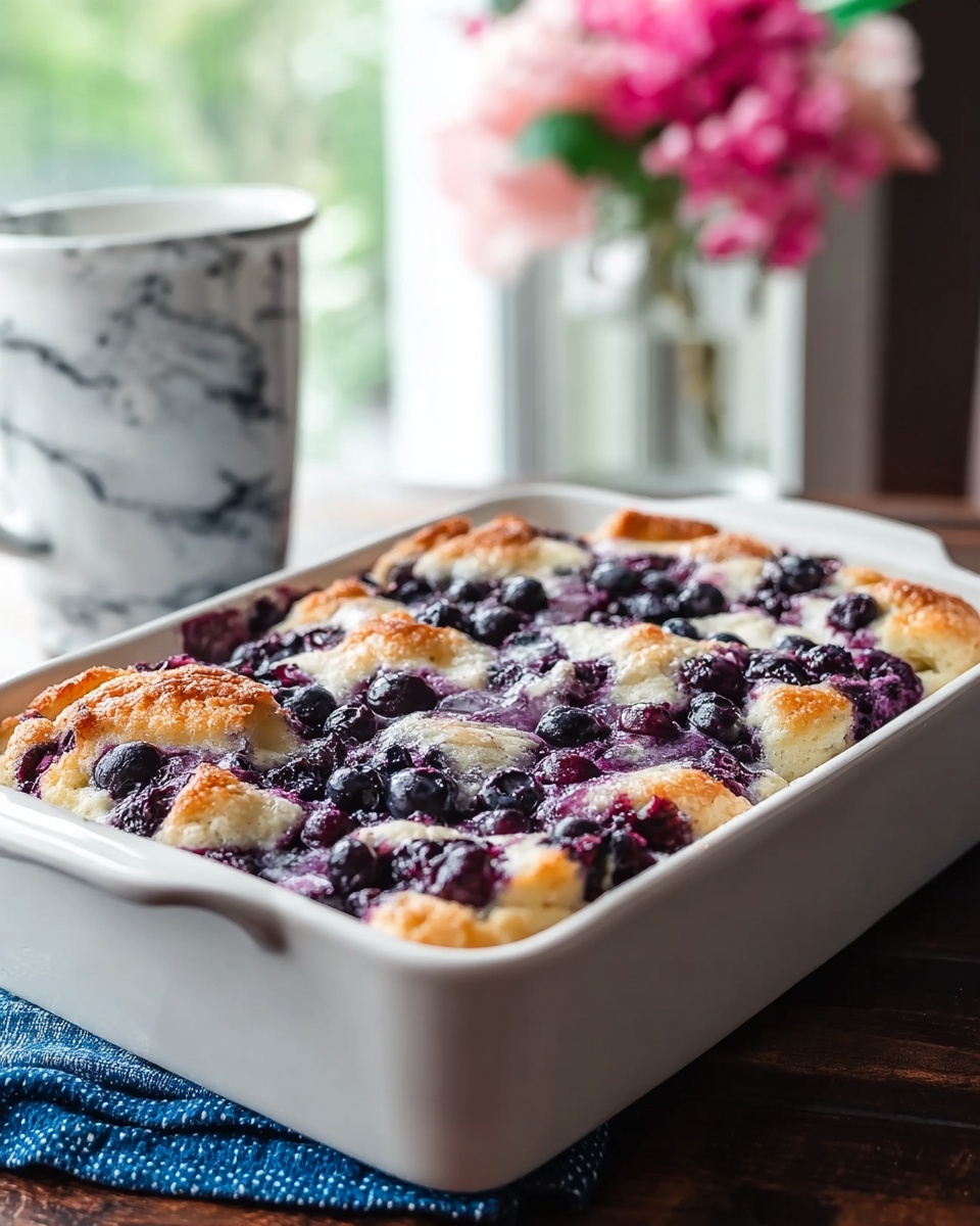 Irresistible Blueberry Buttermilk Pancake Casserole Recipe - Recipe Image