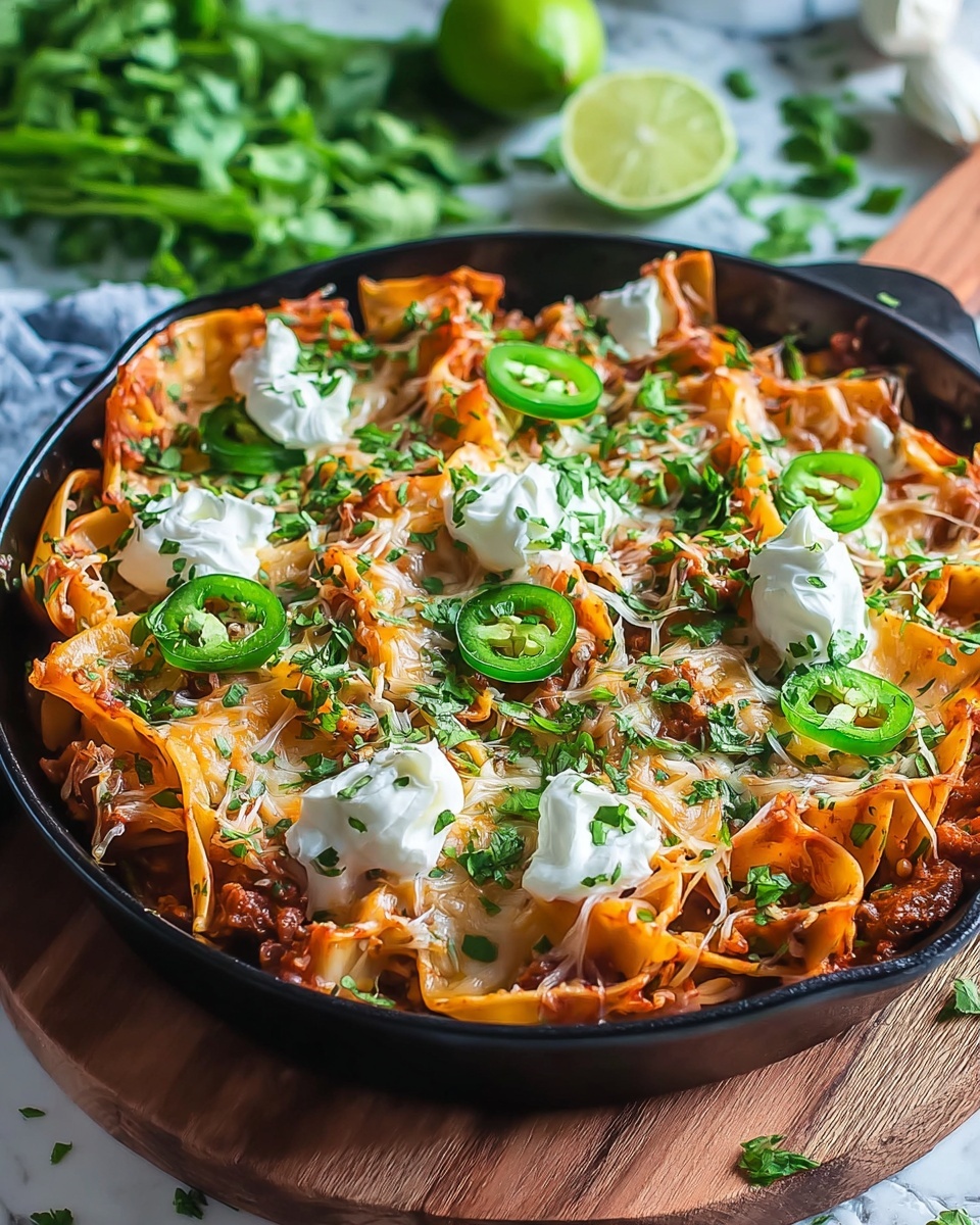 Cheesy Beef Enchilada Tortellini Skillet Recipe - Recipe Image