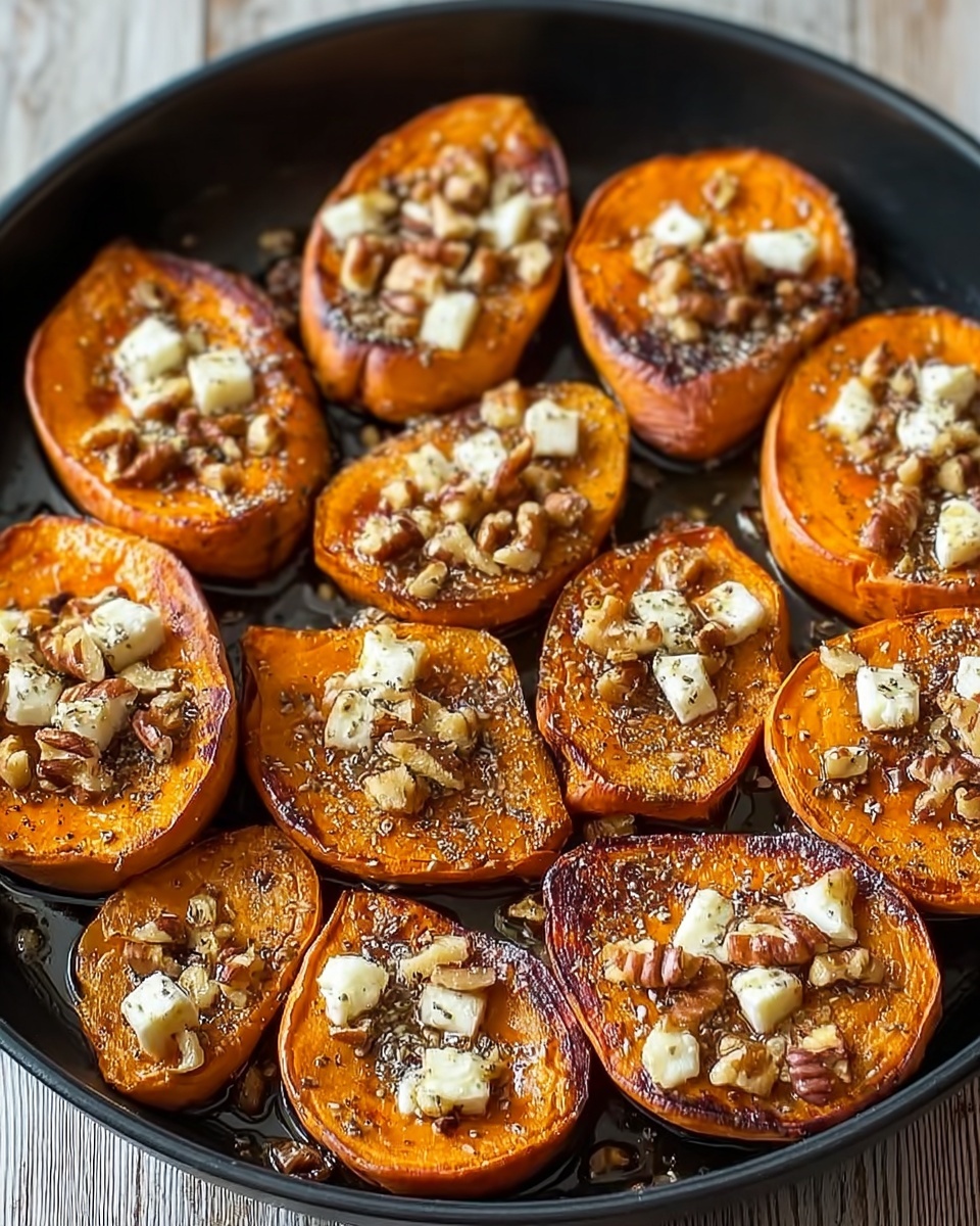 Sweet and Savory Roasted Sweet Potato Rounds with Honey Feta Recipe - Recipe Image