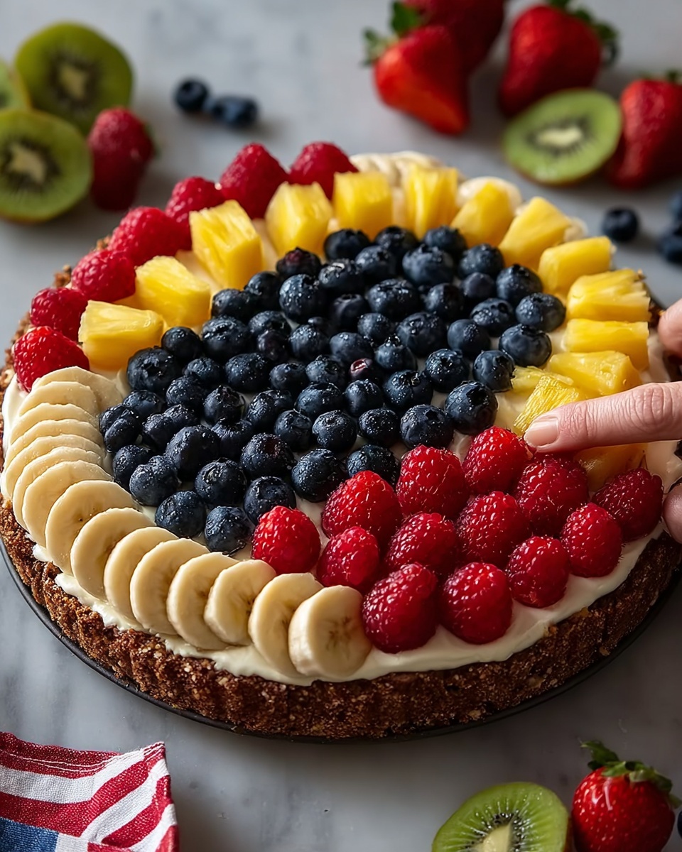 American Flag Fruit Pizza Recipe - Recipe Image