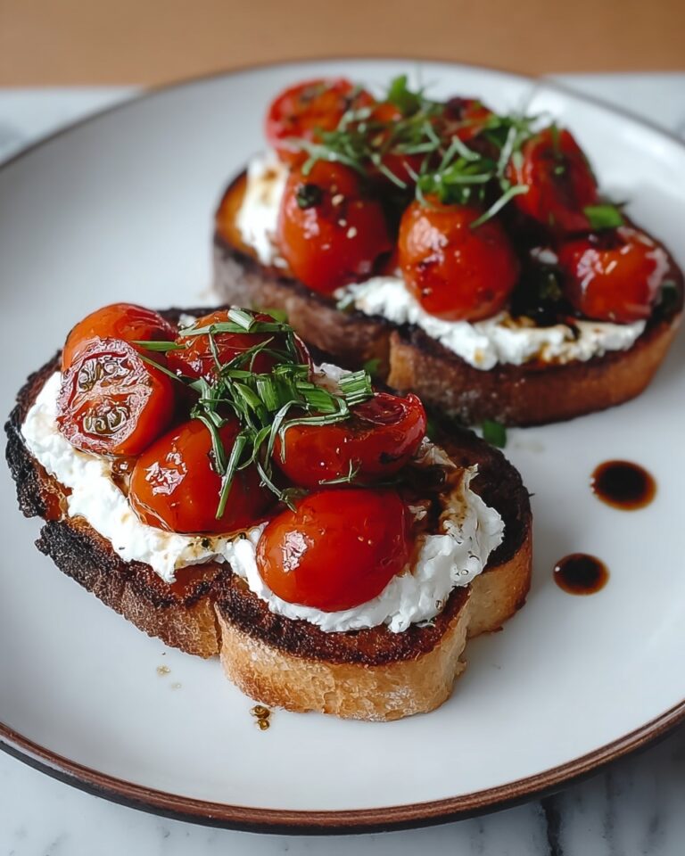 Grilled Bread with Ricotta and Tomatoes Recipe