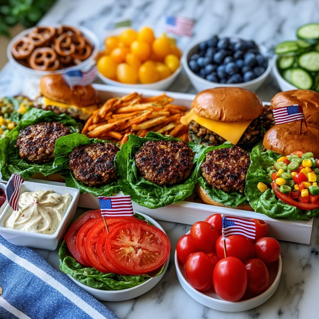 Red, White & Blue Burger Bar Recipe - Recipe Image