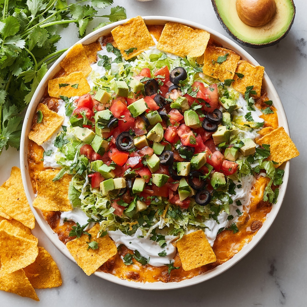 Skinny Taco Dip for a Crowd Recipe - Recipe Image