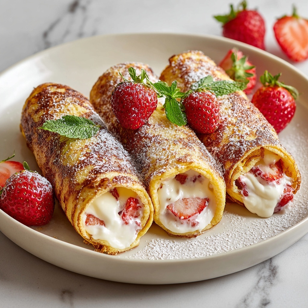 Strawberry Cream Cheese French Toast Roll-Ups Recipe - Recipe Image