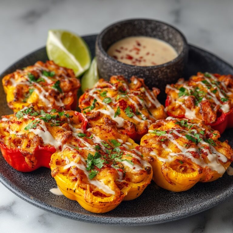 Air Fryer Cheesy Mini Bell Pepper Nachos (Low-Carb, High-Protein Snack) Recipe