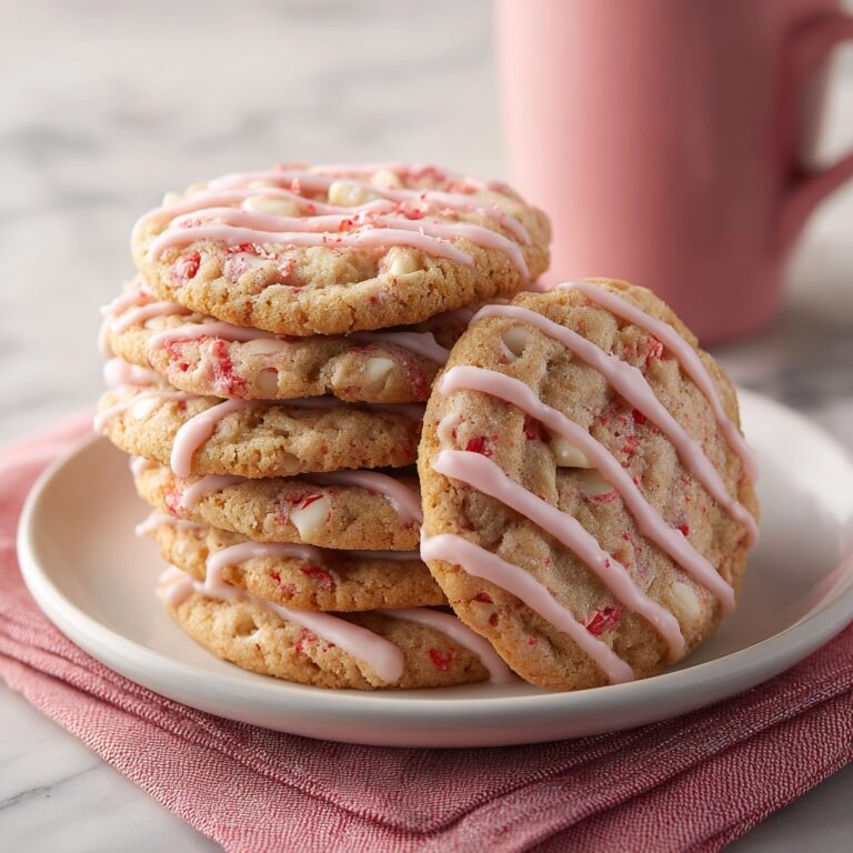 Strawberry Crunch Cookies: Soft Cookies with a Crunchy Pink Glaze Recipe