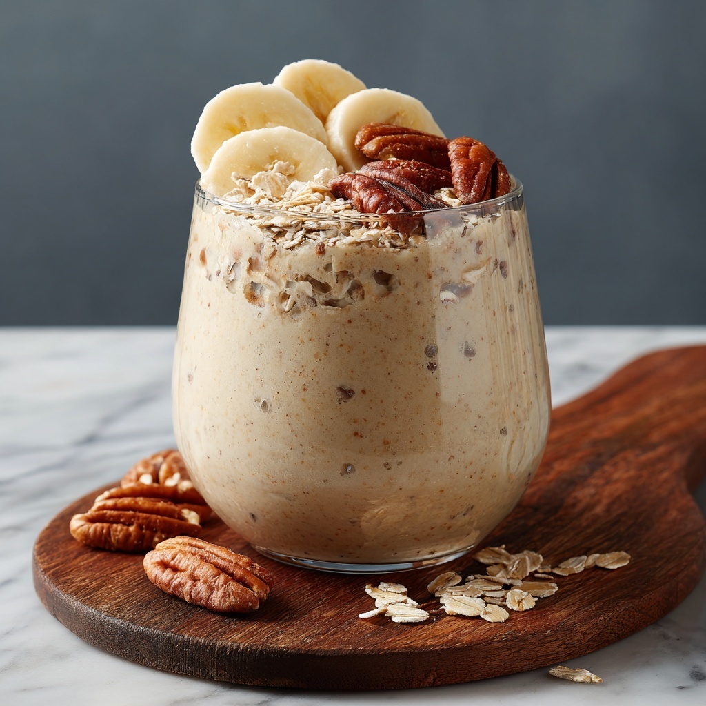 Banana Oatmeal Energy Smoothie Recipe - Recipe Image