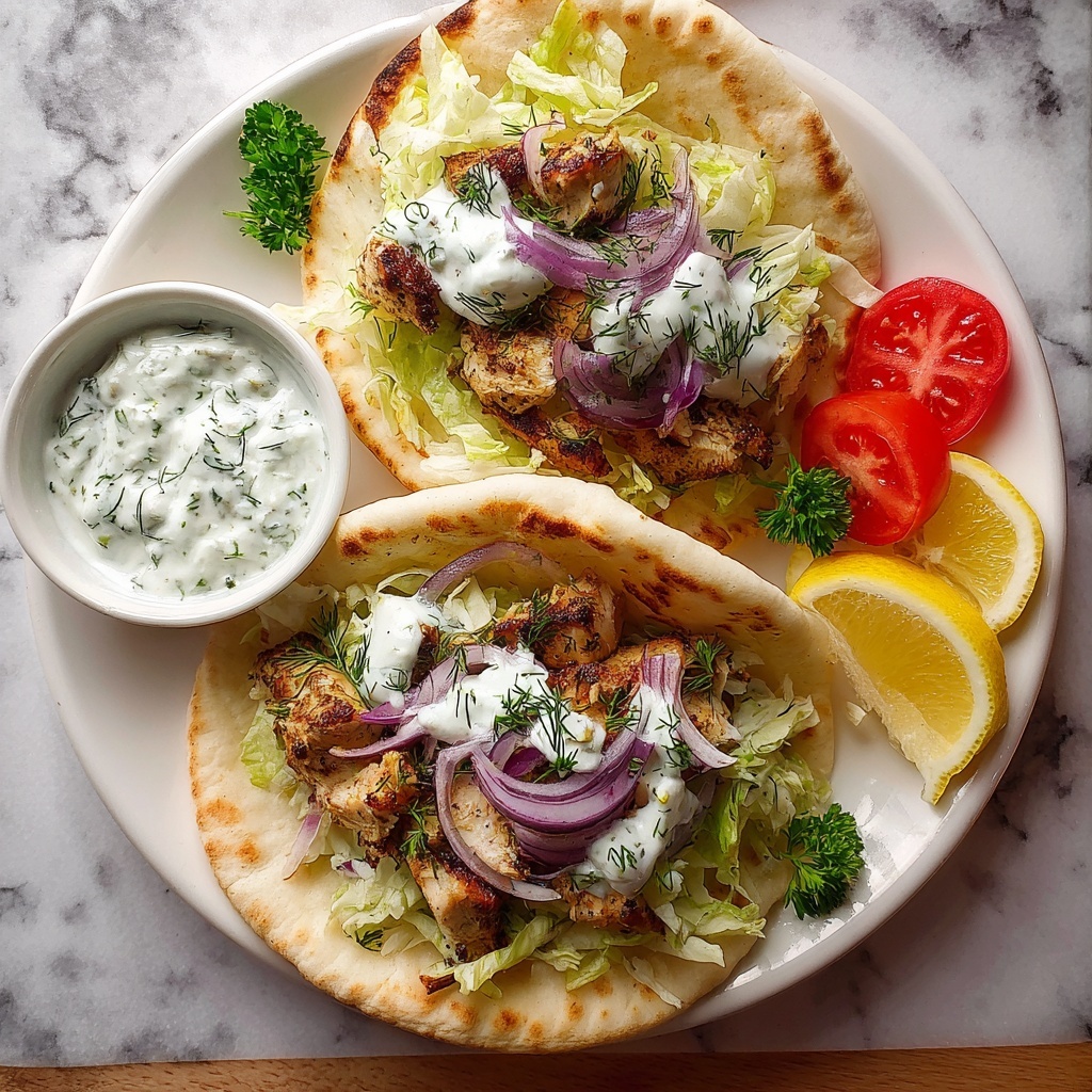 Mediterranean Chicken Gyros with Creamy Feta Tzatziki Recipe - Recipe Image