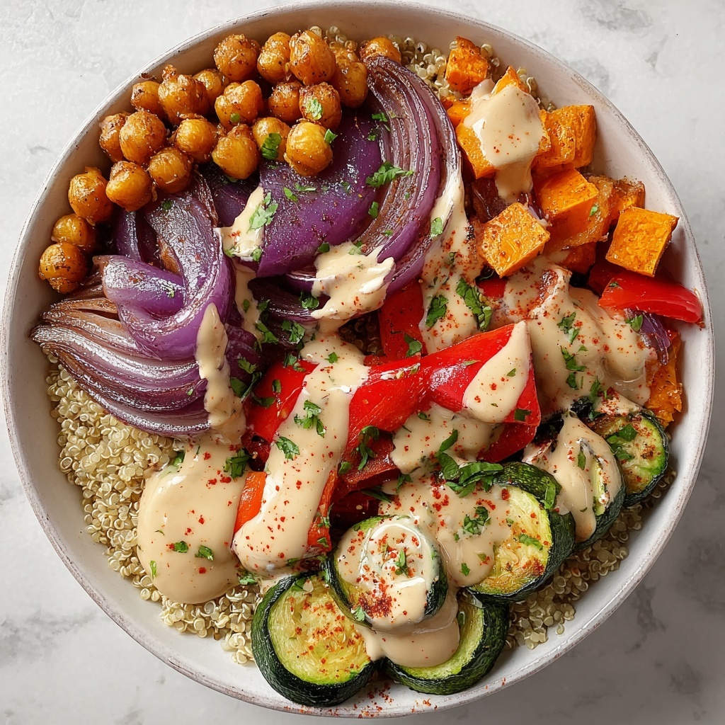 Glow Bowl Roasted Veggie Tahini Yogurt Sauce Recipe - Recipe Image