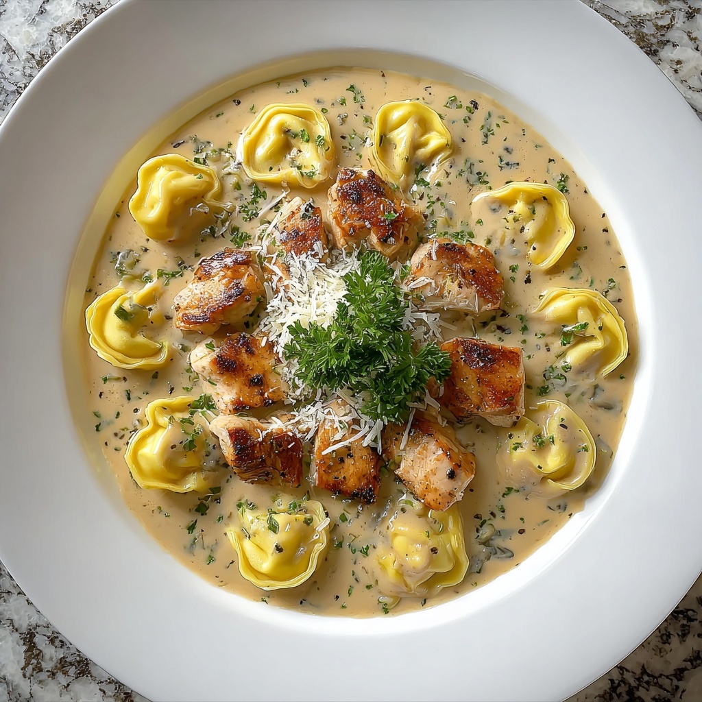 Creamy Chicken Alfredo Tortellini Recipe - Recipe Image