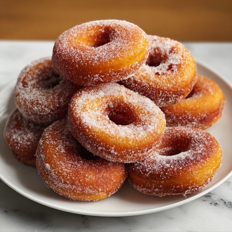 Baked Pumpkin Donuts with Cinnamon Sugar Coating Recipe
