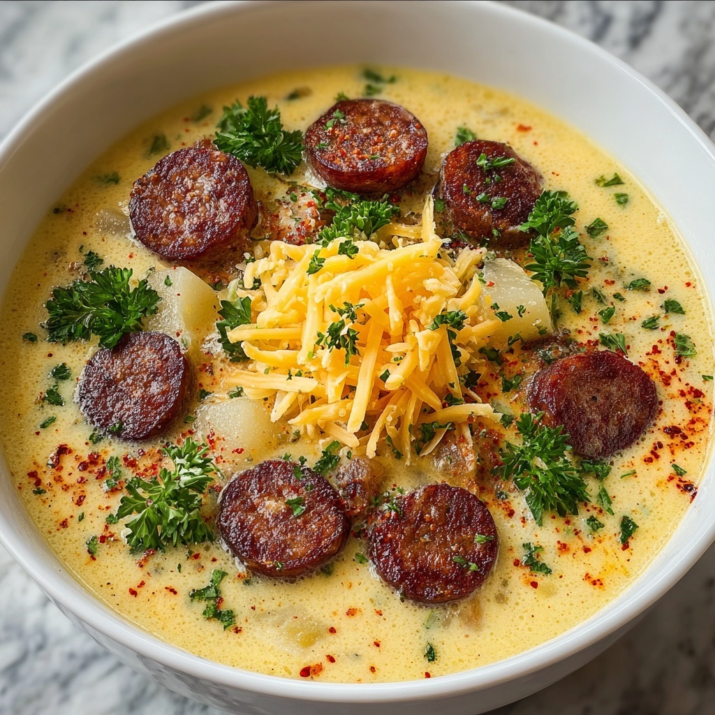 Creamy Chorizo Potato Soup Recipe - Recipe Image
