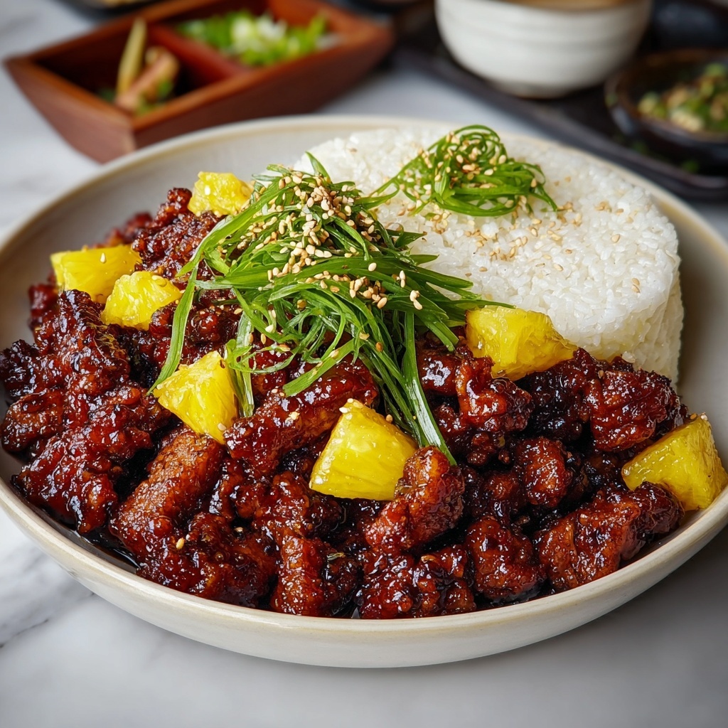 Sweet & Sticky Pineapple Bourbon Chicken Recipe - Recipe Image