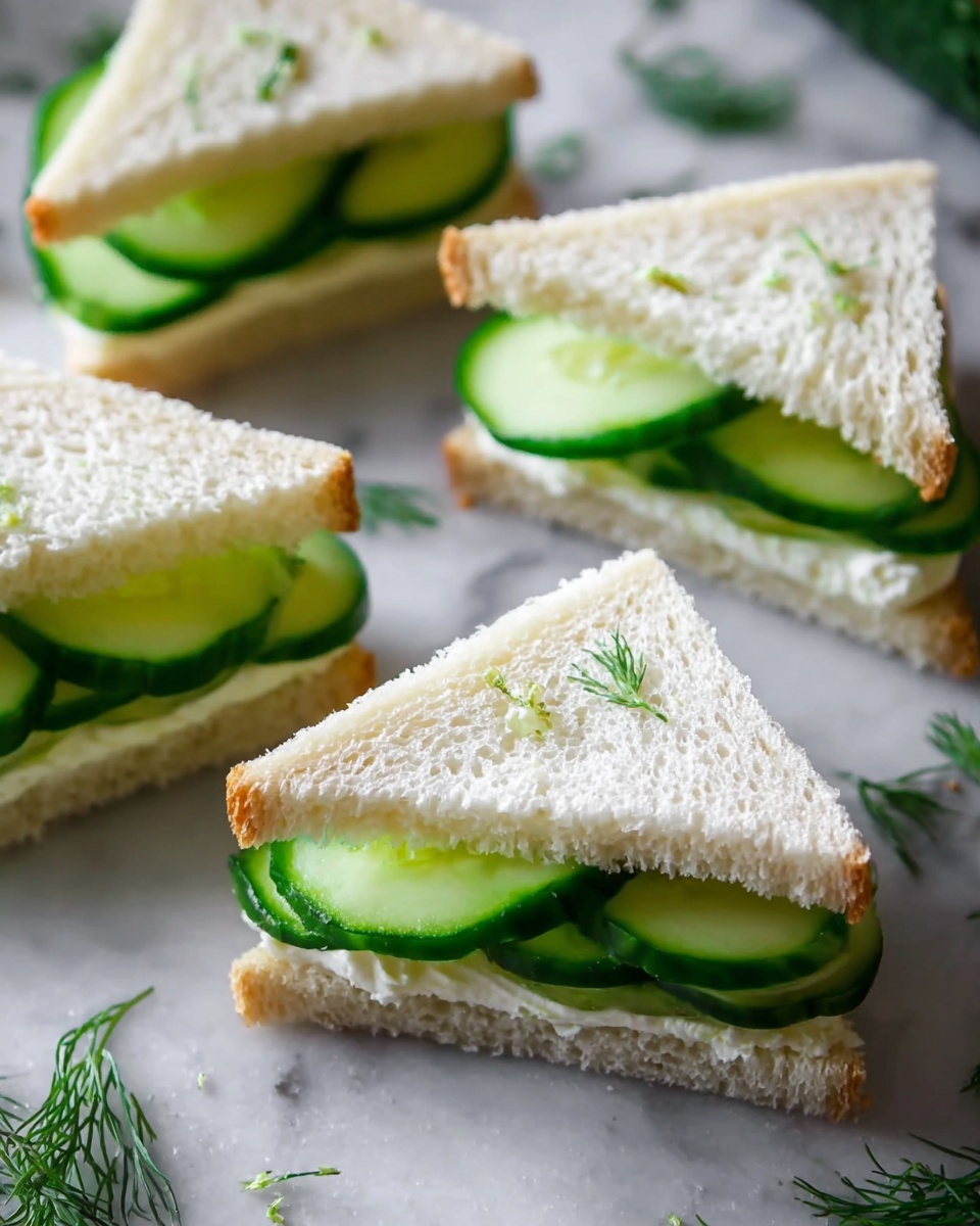 Cucumber Tea Sandwiches Recipe - Recipe Image